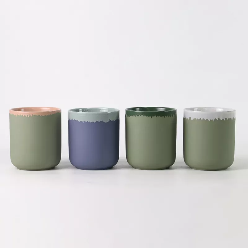 Suport de lumanare din ceramica cu finisaj de culoare naturala