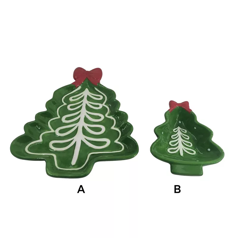 Farfurie pentru brad de Craciun Cadou de sarbatoare pictat manual