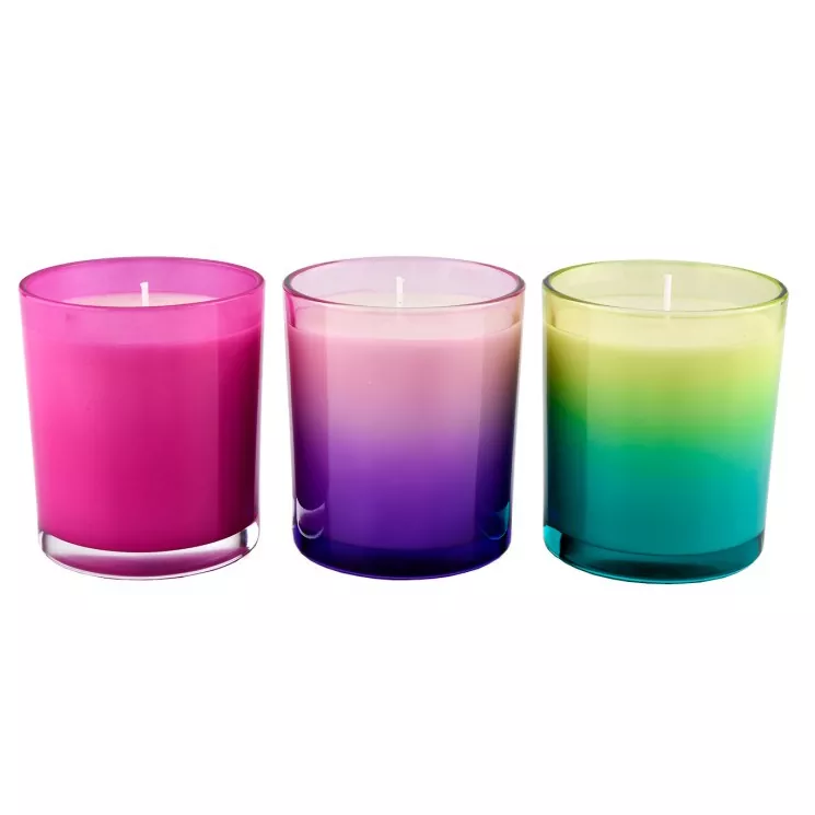 Gradient Color Glass Candle Suport