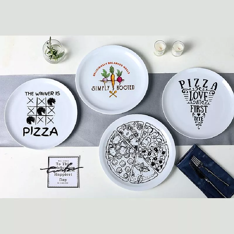 Set farfurii din ceramică cu tematică pizza