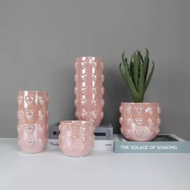 Vază ceramică decorativă de culoare pură