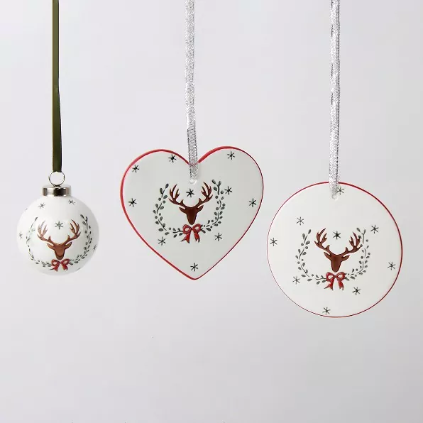 Decor unic pentru brad din ceramică, realizat manual