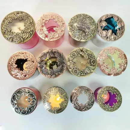 Capacul borcanului cu lumânări de fier goale universale